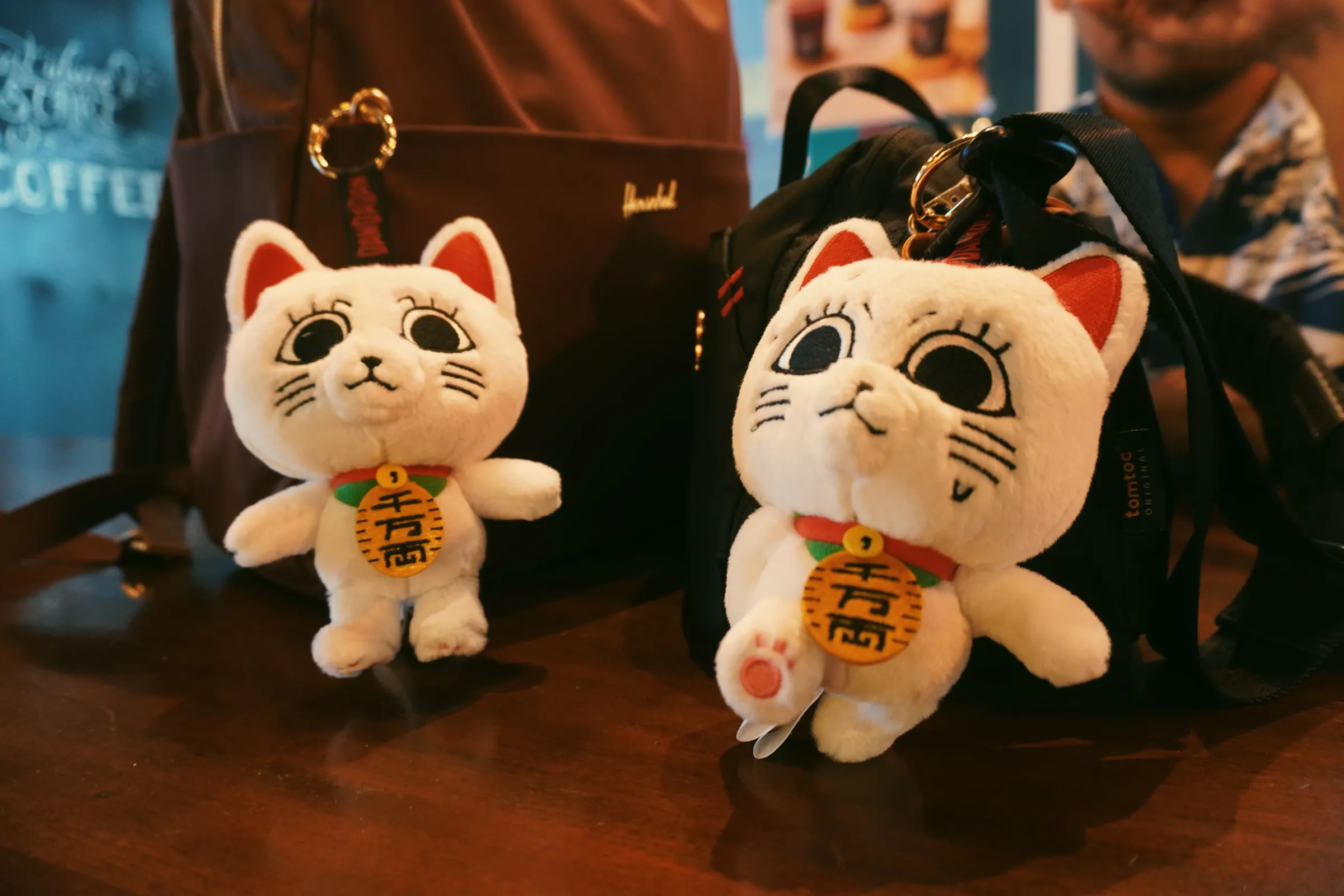 Exchange gifts in November! Robbie and I met near the giant Christmas tree and gave each other gifts. Robbie gave me a Turbo Granny plushie. 🐱