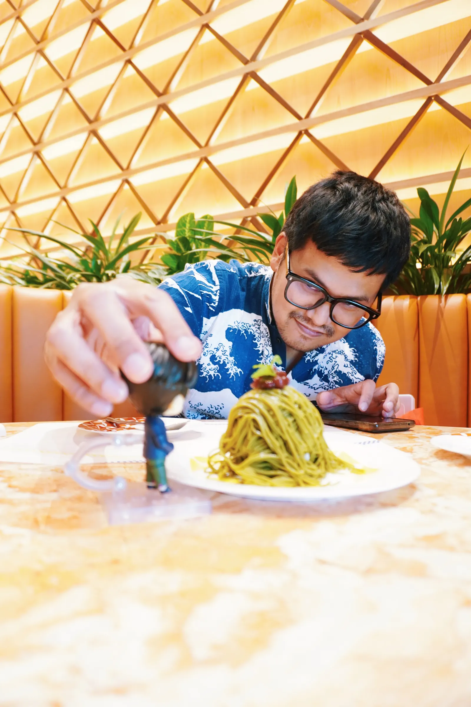 Matcha Mont Blanc for dessert