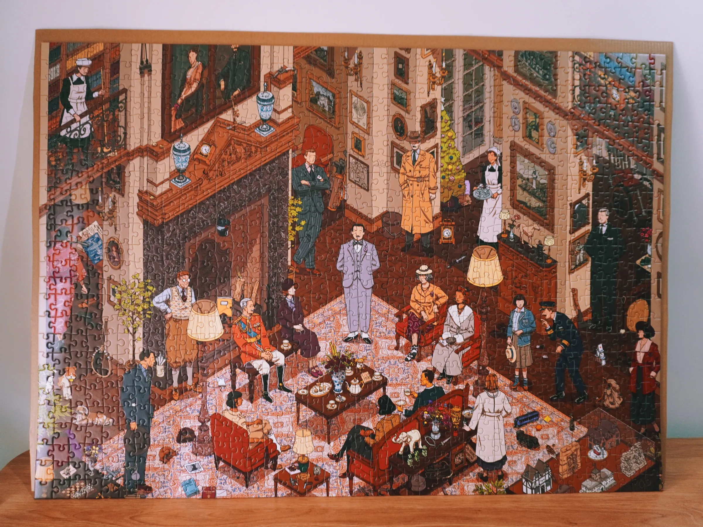 Completed puzzle, ready to be framed. I almost hurt myself trying to take pictures and videos of this large puzzle 😅