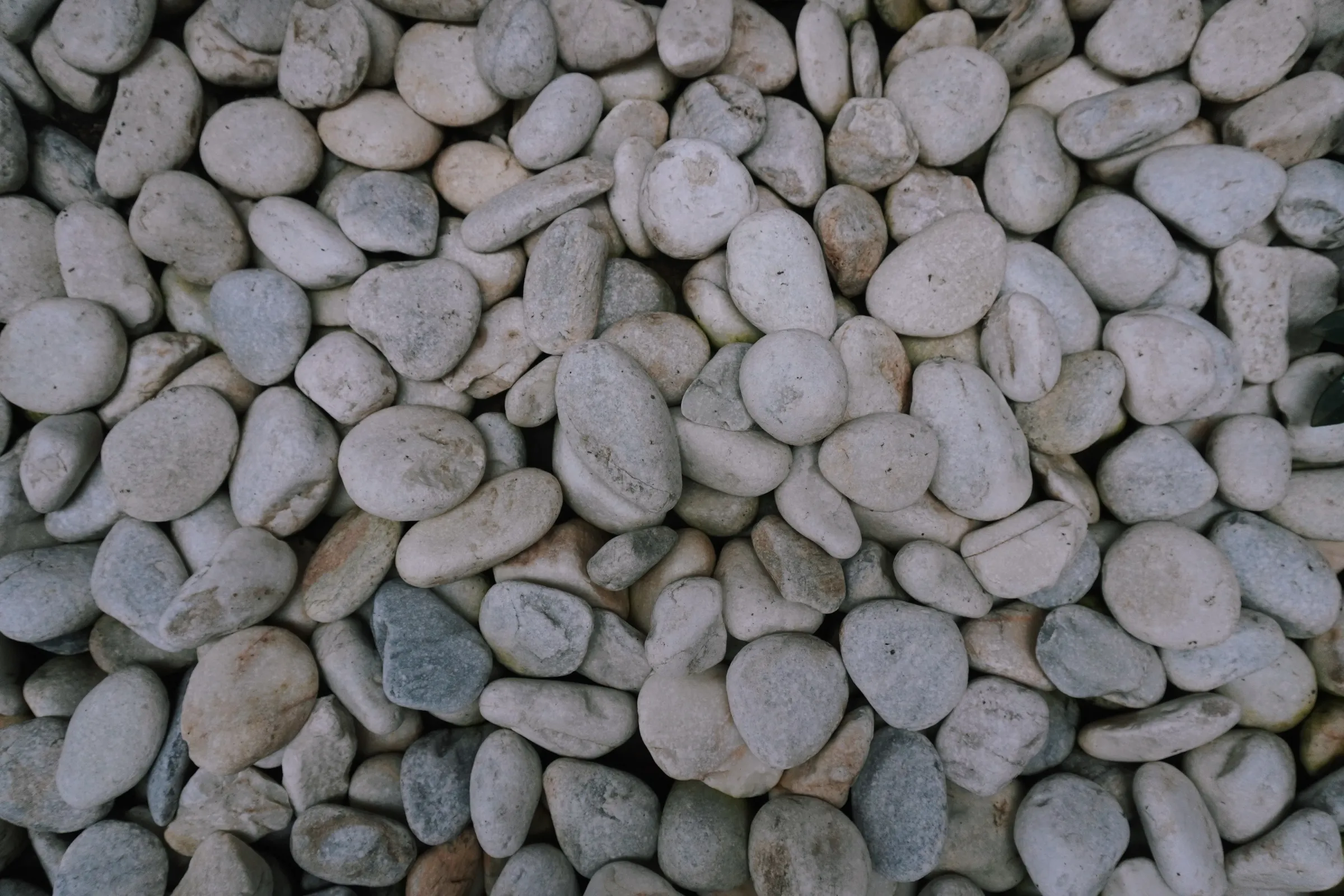 Stones. Big and smooth stones near the exhaust fans