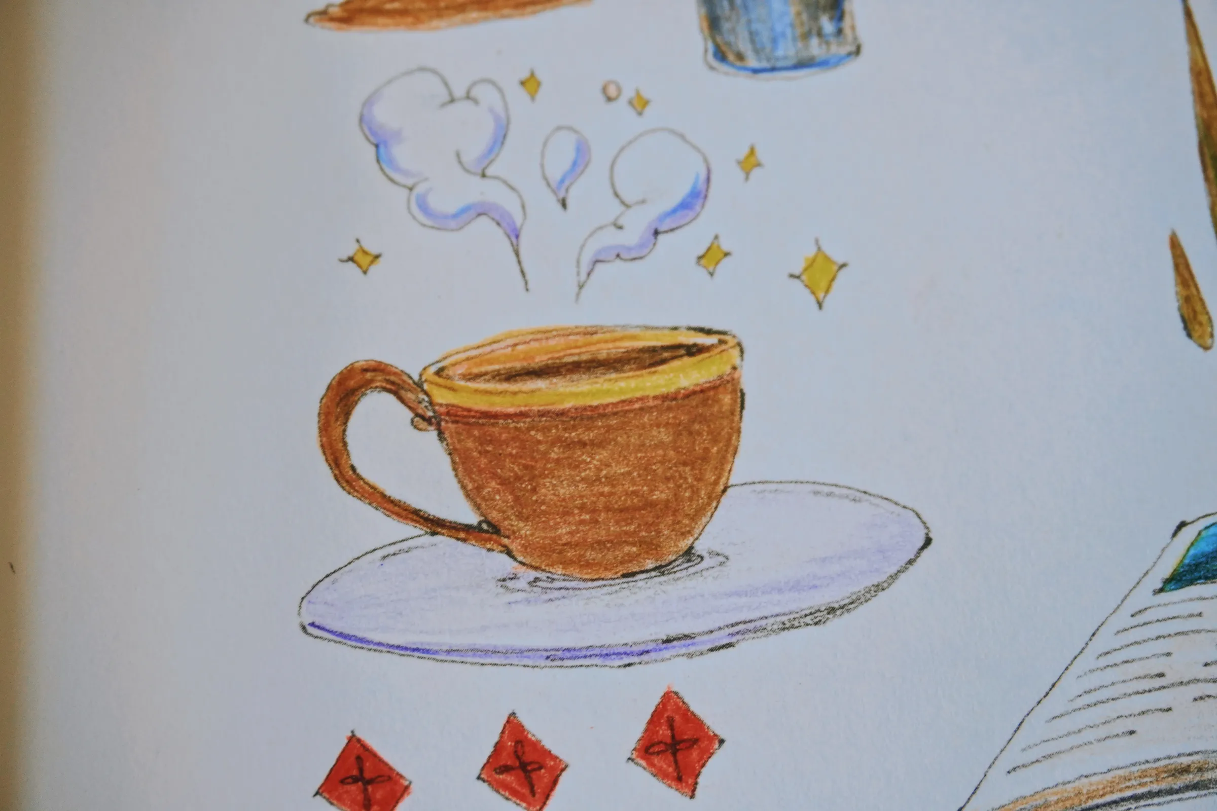 Purely color pencils. I bought my new pencils just for this coloring book!