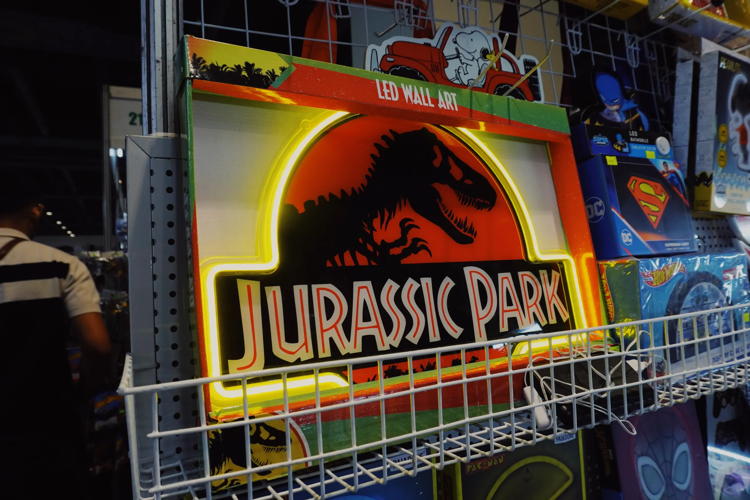 Jurassic Park neon sign! This actually got me thinking about putting neon signs in our little house.