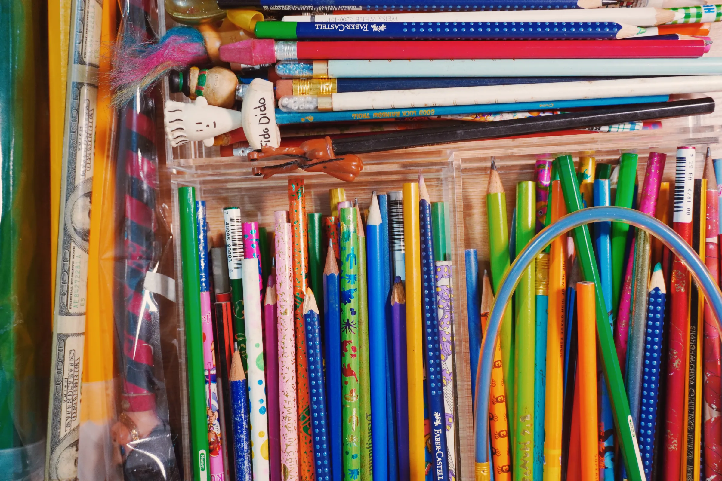 Fun designs like the Fido Dido topper and the bendy pencil