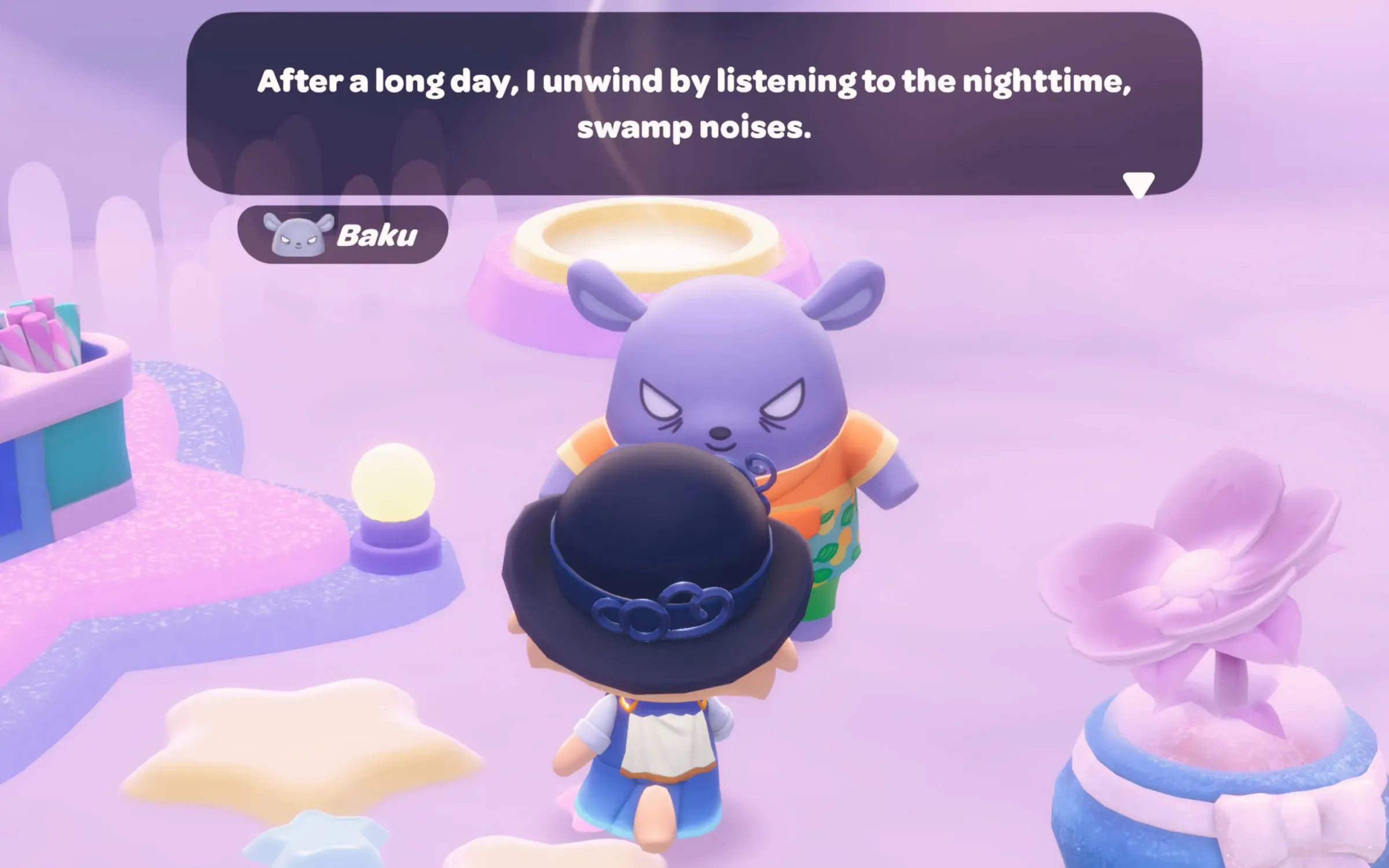 Swamp noises. I found a relaxing Korean Cafe playlist. Maybe I'll search for new music