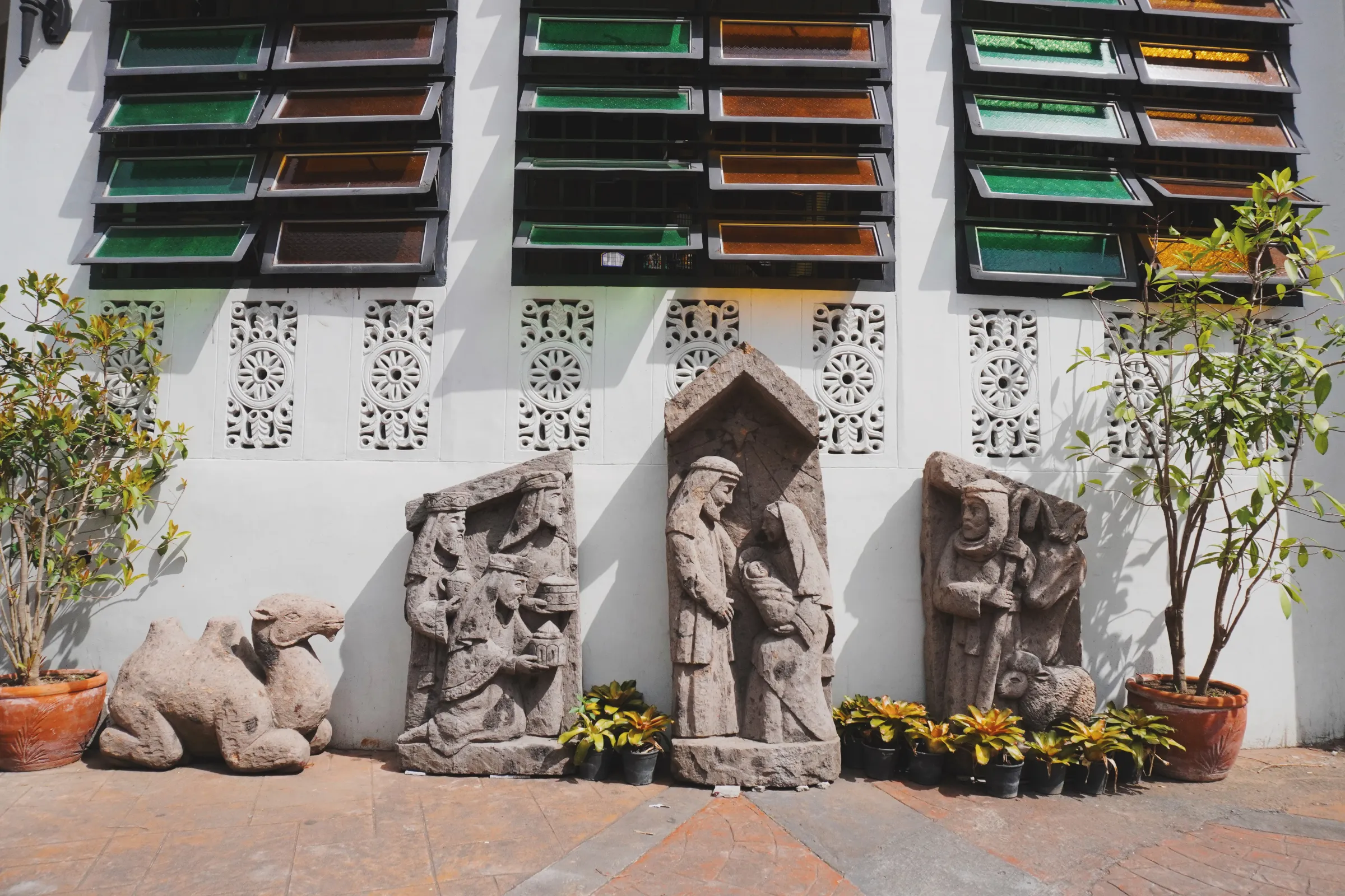 The Belen. Christmas Day was just last month. I am not sure if this nativity scene's a mainstay here. Just nearby were some offices, a shop, and the Adoration Chapel. They offered a stamp station.